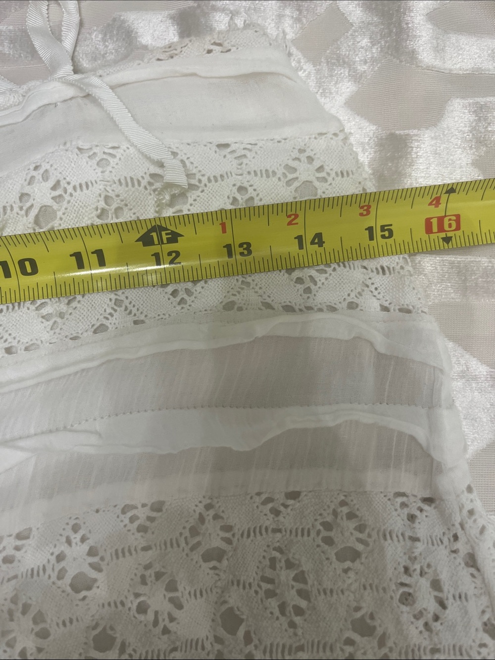 Free People White Eyelet Tiered Mini Slip Dress - Picture 6 of 6